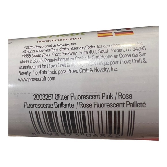 New - Cricut HTV - Fluorescent Pink Glitter - 12"x19"‎ - Picture 3 of 3